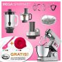 Kenwood Cooking Chef Silber XL Connect - Spar-Set Spiralschneider mit zweiter Kochschüssel