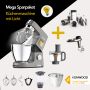 Kenwood Küchenmaschine Titanium Chef Patissier XL KWL90.594SI neustes Modell - Spar-Set Trommelraffel