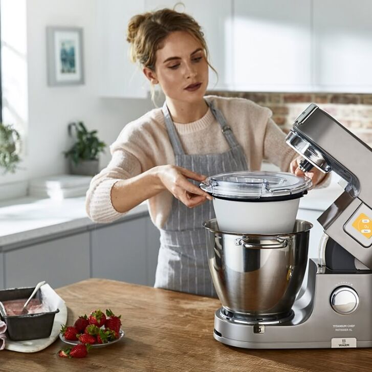 Kenwood Küchenmaschine Titanium Chef Patissier XL KWL90.594SI neustes Modell - Spar-Set Eisbereiter