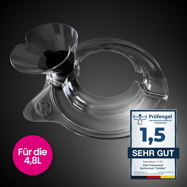 Kitty Professional Profi-Spritzschutz Zuhälter kompatibel mit KitchenAid 4,8 Liter Küchenmaschine