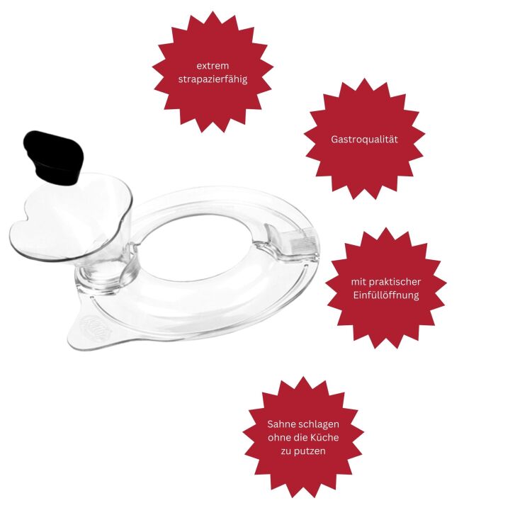Kitty Professional Profi-Spritzschutz Zuhälter kompatibel mit KitchenAid 4,8 Liter Küchenmaschine