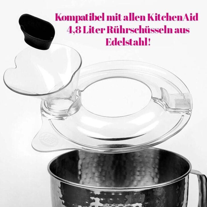 Kitty Professional Profi-Spritzschutz Zuhälter kompatibel mit KitchenAid 4,8 Liter Küchenmaschine