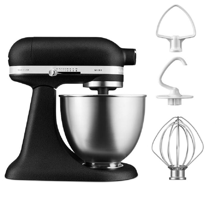 KitchenAid MINI Profi-Set 1 - LIMITED EDITION Gusseisen Schwarz - 3,3 L Küchenmaschine "Black Beauty"