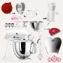 KitchenAid Artisan 4,8 Liter KSM175 Sallys Spar-Set mit Sieb mit digitaler Waage & Fleischwolf - WEISS