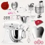 KitchenAid Artisan 4,8 Liter KSM175 Sallys Spar-Set mit Food Processor & Fleischwolf - WEISS