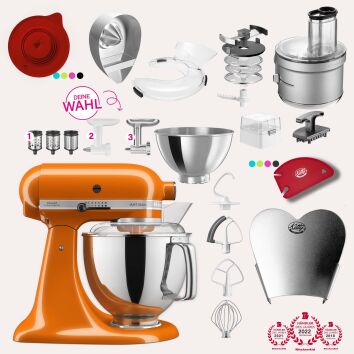 KitchenAid Artisan 4,8 Liter KSM175 Spar-Set mit Food...