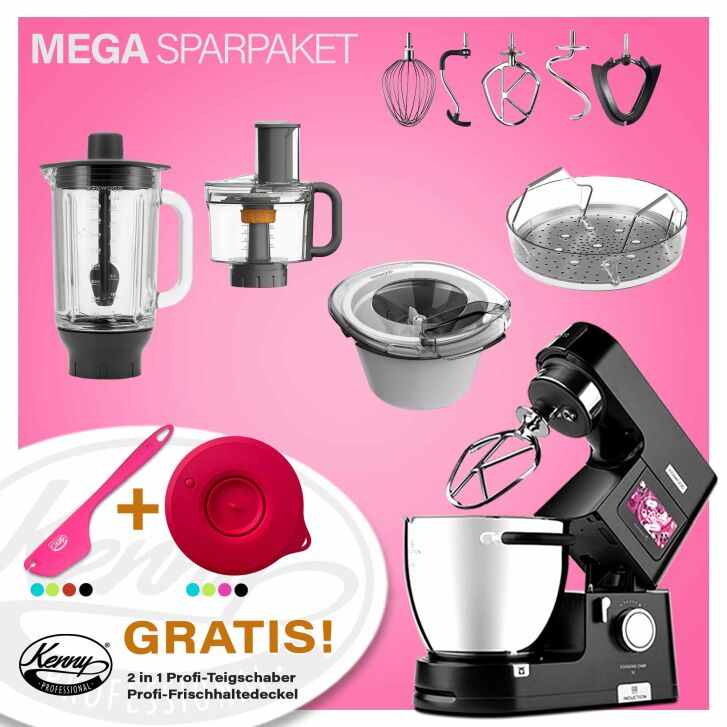 Kenwood Cooking Chef Black XL Connect - Sallys Spar-Set Eisbereiter mit zweiter Kochschüssel
