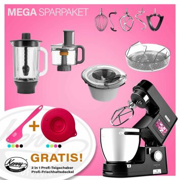 Kenwood Cooking Chef Black XL Connect - Spar-Set Eiscreme...