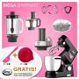 Kenwood Cooking Chef Black XL Connect - Sallys Spar-Set Spiralschneider mit zweiter Kochschüssel