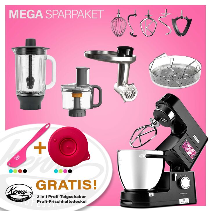 Kenwood Cooking Chef Black XL Connect - Spar-Set Fleischwolf