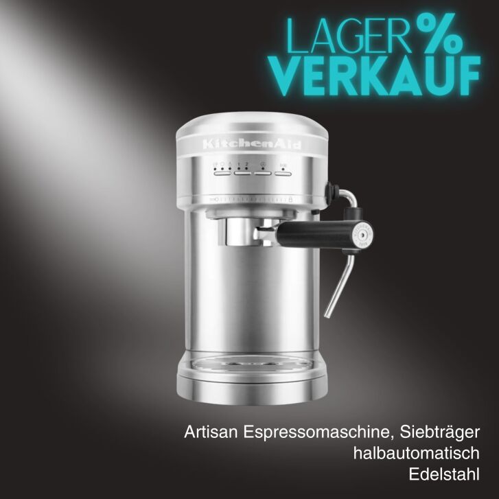 KitchenAid Artisan Espressomaschine, Siebträger, halbautomatisch EDELSTAHL