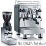 GRAEF Siebträger-Espressomaschine contessa ES1000EU2 mit GRAEF Kaffeemühle CM850 - Aluminium und Edelstahl - Gratis Zubehör