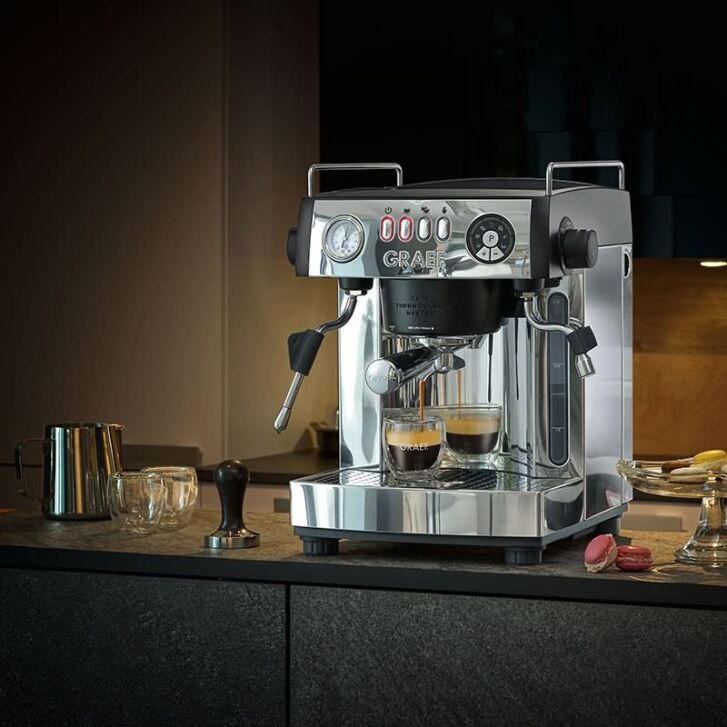 GRAEF Siebträger-Espressomaschine baronessa ES902EU mit GRAEF Kaffeemühle CM850 - Aluminium und Edelstahl - Gratis Zubehör