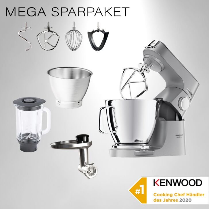 Kenwood Küchenmaschine Titanium Chef Baker XL Silber KVL85.224SI
