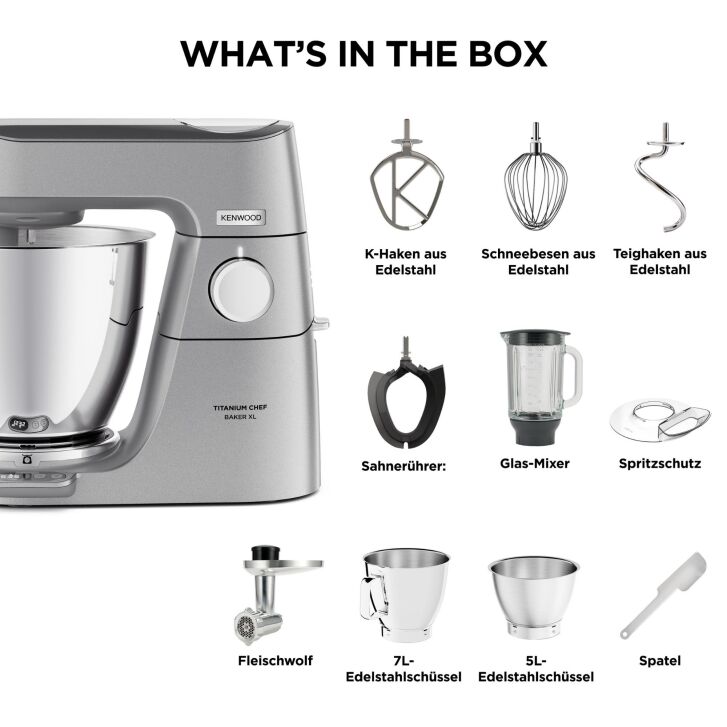 Kenwood Küchenmaschine Titanium Chef Baker XL Silber KVL85.224SI