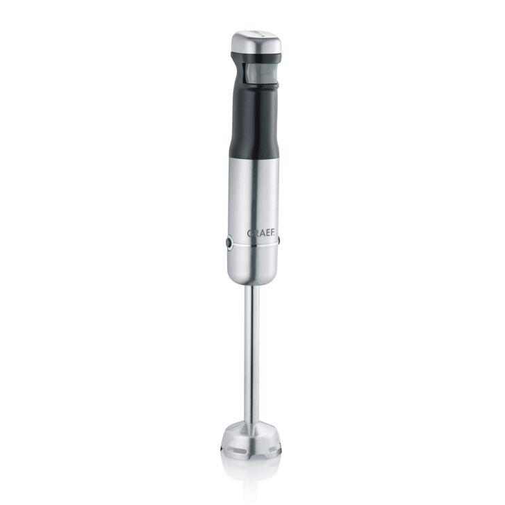GRAEF Stabmixer HB802 Schwarz-Silber - kabellos - akkubetrieben - Edelstahl - Stufenlose Steuerung per Fingerdruck