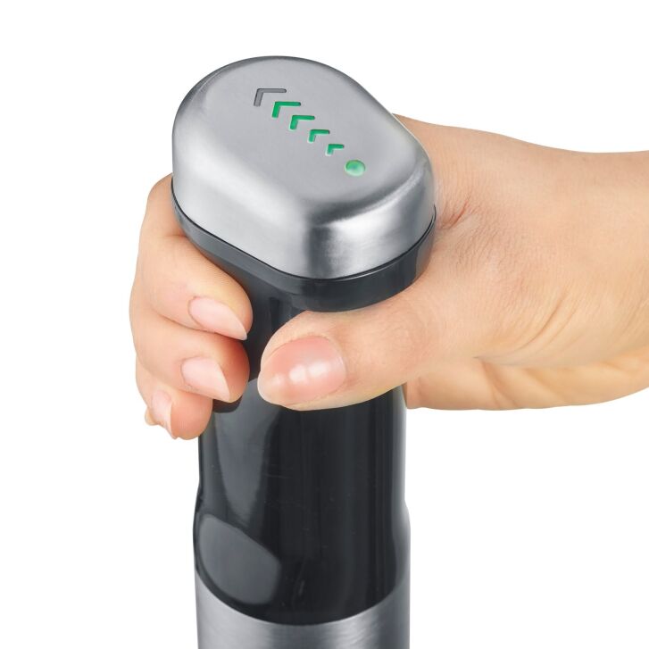 GRAEF Stabmixer HB802 Schwarz-Silber - kabellos - akkubetrieben - Edelstahl - Stufenlose Steuerung per Fingerdruck