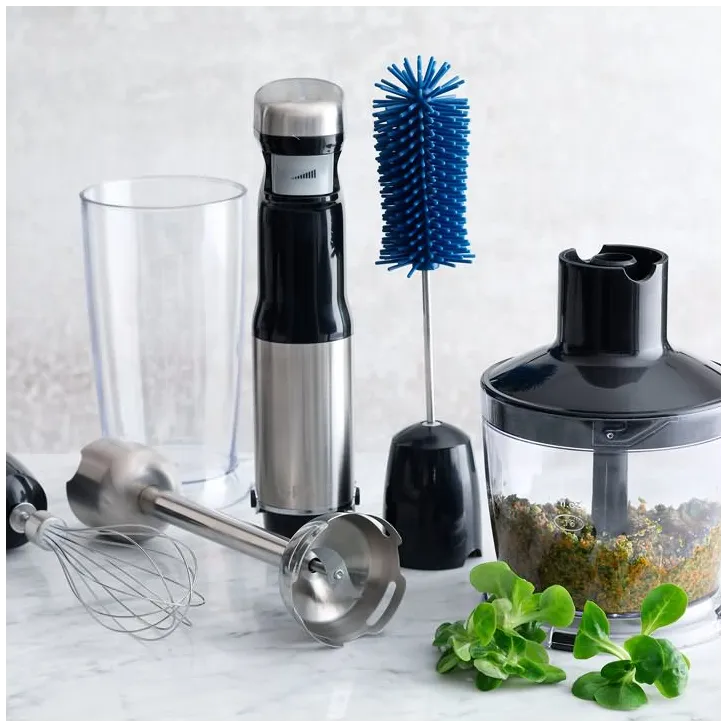 GRAEF Stabmixer HB802 Schwarz-Silber - kabellos - akkubetrieben - Edelstahl - Stufenlose Steuerung per Fingerdruck