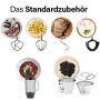 Kenwood Küchenmaschine Titanium Chef Baker Silber KVC85.594SI - Spar-Set Getreidemühle