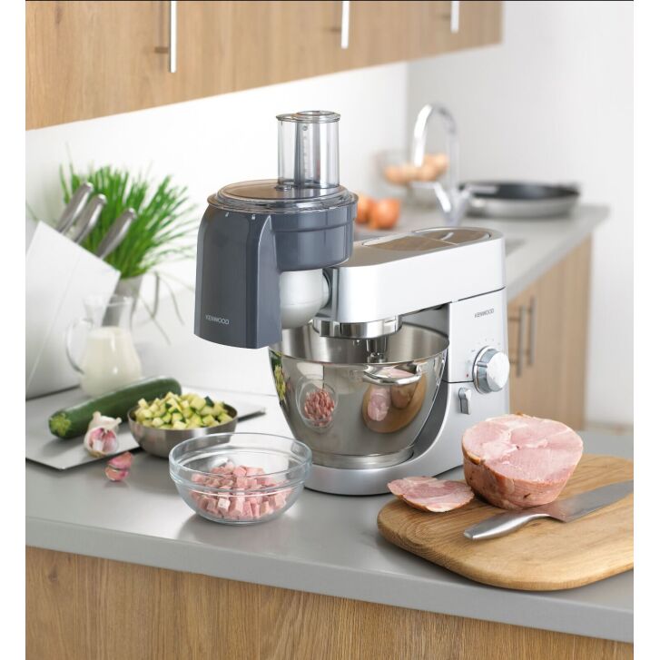 Kenwood Küchenmaschine Titanium Chef Baker Silber KVC85.594SI - Spar-Set Würfelschneider