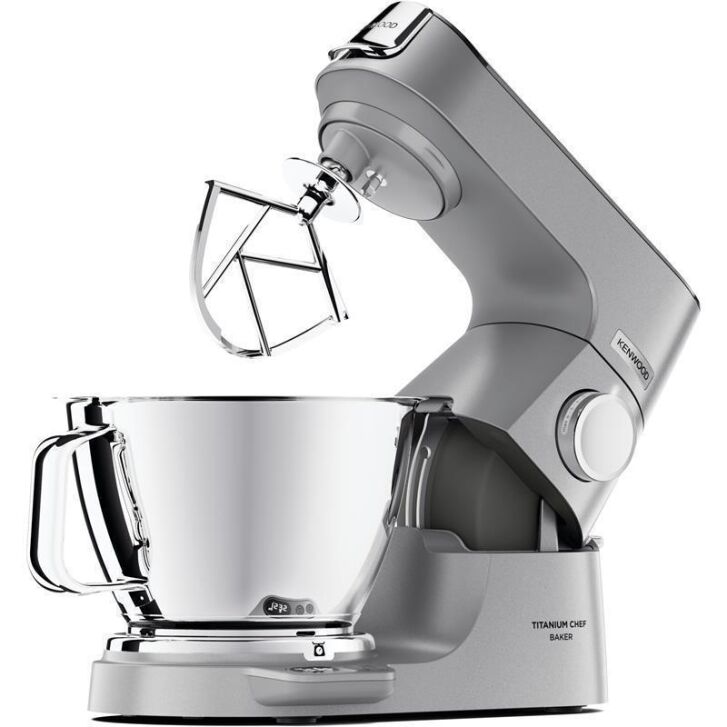 Kenwood Küchenmaschine Titanium Chef Baker Silber KVC85.594SI - Spar-Set Trommelraffel