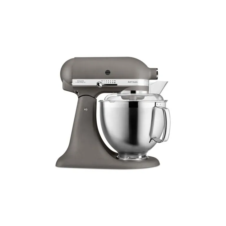 KitchenAid Artisan 4,8 Liter KSM185 Sallys Spar-Set mit Sieb mit digitaler Waage & Fleischwolf - IMPERIAL GREY