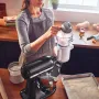 KitchenAid Artisan 4,8 Liter KSM185 Sallys Spar-Set mit Sieb mit digitaler Waage & Fleischwolf - IMPERIAL GREY