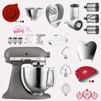 KitchenAid Artisan 4,8 Liter KSM185 Sallys Spar-Set mit...