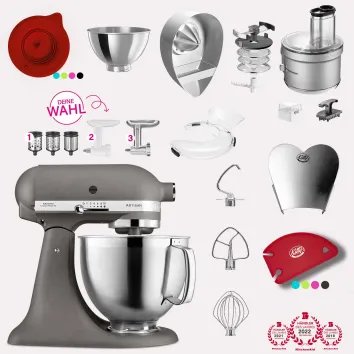 KitchenAid Artisan 4,8 Liter KSM185 Sallys Spar-Set mit...