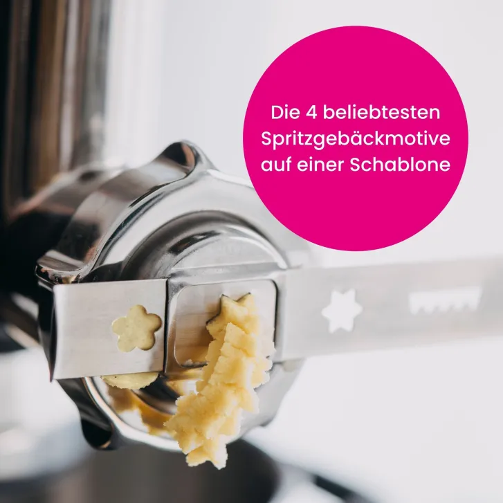 Kenny Professional Profi Edelstahl-Fleischwolf Schredder inkl. Lochscheiben, Messer, Wurstfüllhorn sowie Spritzgebäckvorsatz kompatibel mit Kenwood