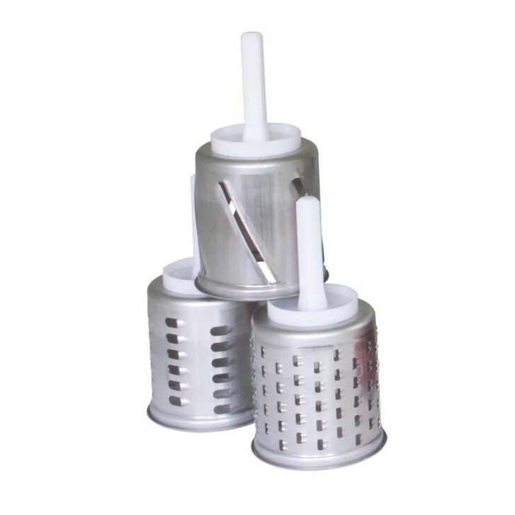 Gemüseraffel-Vorsatz inkl. 3 Trommeln für KitchenAid Küchenmaschinen