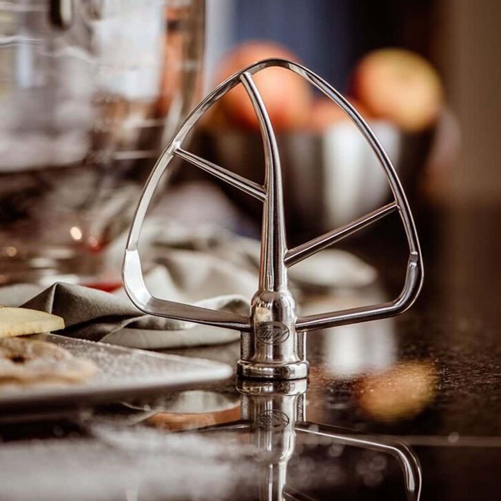 Kitty Professional Profi Edelstahl-Flachrührer Taifun kompatibel mit KitchenAid 4,3 / 4,7 und 4,8 Liter - 2. Wahl