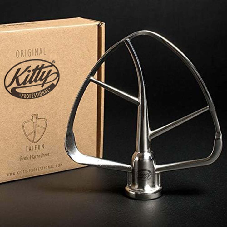 Kitty Professional Profi Edelstahl-Flachrührer Taifun kompatibel mit KitchenAid 4,3 / 4,7 und 4,8 Liter - 2. Wahl