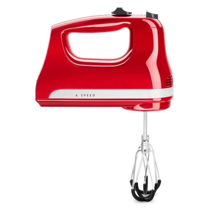 KitchenAid Handrührer mit 6 Geschwindigkeitsstufen und Flexi-Rührern - EMPIRE ROT