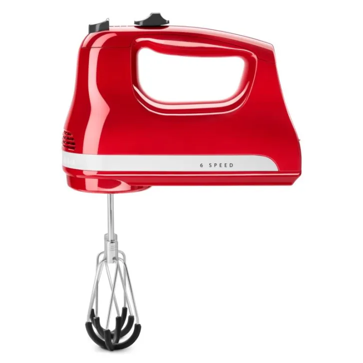 KitchenAid Handrührer mit 6 Geschwindigkeitsstufen und Flexi-Rührern - EMPIRE ROT