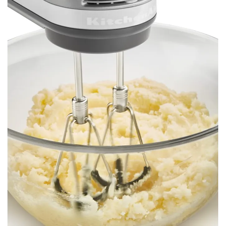 KitchenAid Handrührer mit 6 Geschwindigkeitsstufen und Flexi-Rührern - EMPIRE ROT