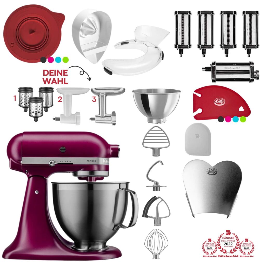 Stand mixer Artisan 5KSM195PSEBE, beetroot, KitchenAid 