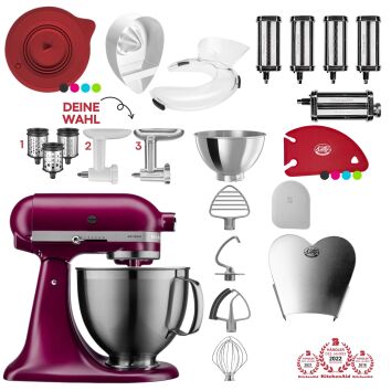 KitchenAid Artisan 4,8 Liter 5KSM195PSEBE Spar-Set Pasta...