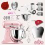 KitchenAid Artisan 4,8 Liter KSM175 Sallys Spar-Set mit Gemüseschneider & Fleischwolf - SILKY PINK