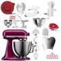 KitchenAid Artisan 4,8 Liter 5KSM195PSEBE Sallys Spar-Set mit Sieb mit digitaler Waage & Fleischwolf - BEETROOT / ROTE BEETE