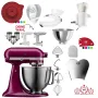 KitchenAid Artisan 4,8 Liter 5KSM195PSEBE Sallys Spar-Set mit Sieb mit digitaler Waage & Fleischwolf - BEETROOT / ROTE BEETE