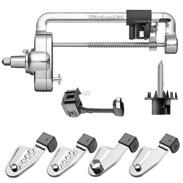 Original Zubehör KitchenAid Spiralschneider mit Funktionen zum Schälen, Entkernen, Schneiden 5KSM1APC