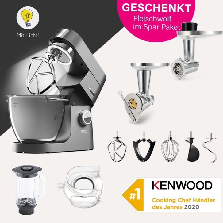 Kenwood Chef XL Titanium System Pro - Spar-Set Nudelpresse "Pasta Fresca" mit Fleischwolf