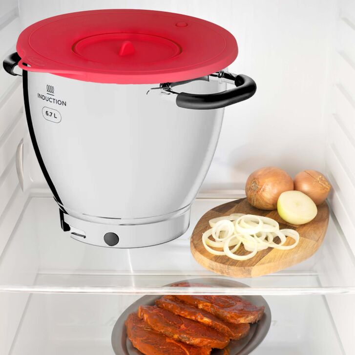 Kenny Professional Profi-Frischhaltedeckel Überzieher kompatibel mit Kenwood Cooking Chef & Cooking Chef XL Connect Rubinrot