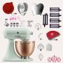 DESIGN EDITION: KitchenAid Artisan 4,7 Sallys Spar-Set Pasta Deluxe mit 5-teiligem Nudelwalzen-Set & Fleischwolf - BLOSSOM