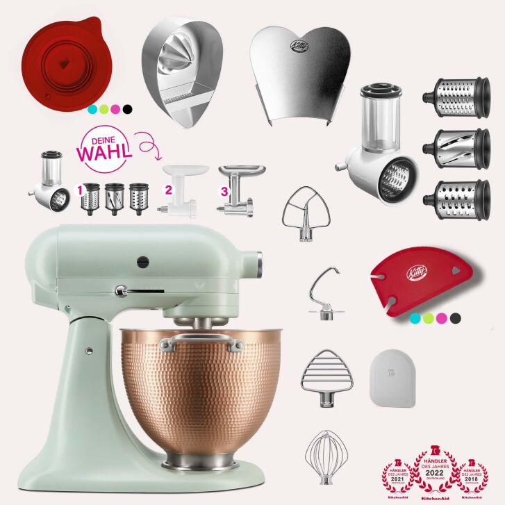 DESIGN EDITION: KitchenAid Artisan 4,7 Liter Spar-Set mit Gemüseschneider, Fleischwolf - BLOSSOM