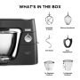Kenwood KüchenmaschineTitanium Chef Baker Black KVC85.004BK - Spar-Set Würfelschneider