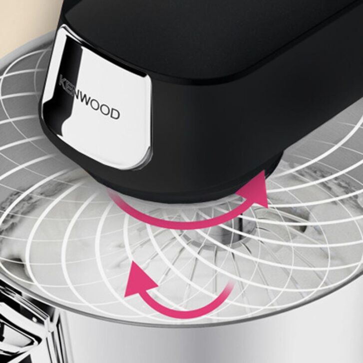 Kenwood KüchenmaschineTitanium Chef Baker Black KVC85.004BK - Spar-Set Trommelraffel