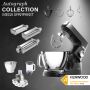 Kenwood KüchenmaschineTitanium Chef Baker Black KVC85.004BK - Spar-Set Pasta-MAX mit 3 Pastawalzen