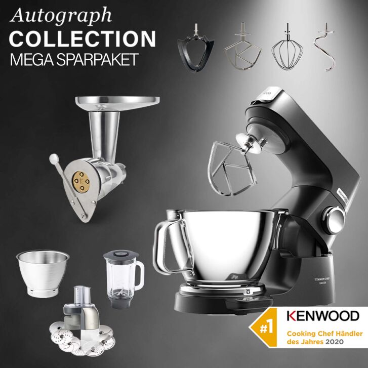 Kenwood KüchenmaschineTitanium Chef Baker Black KVC85.004BK - Spar-Set Pasta Fresca